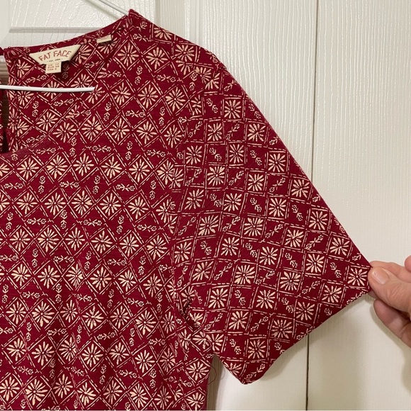 Fat Face Red Sheath Midi Dress Crew Neck - Picture 4 of 8